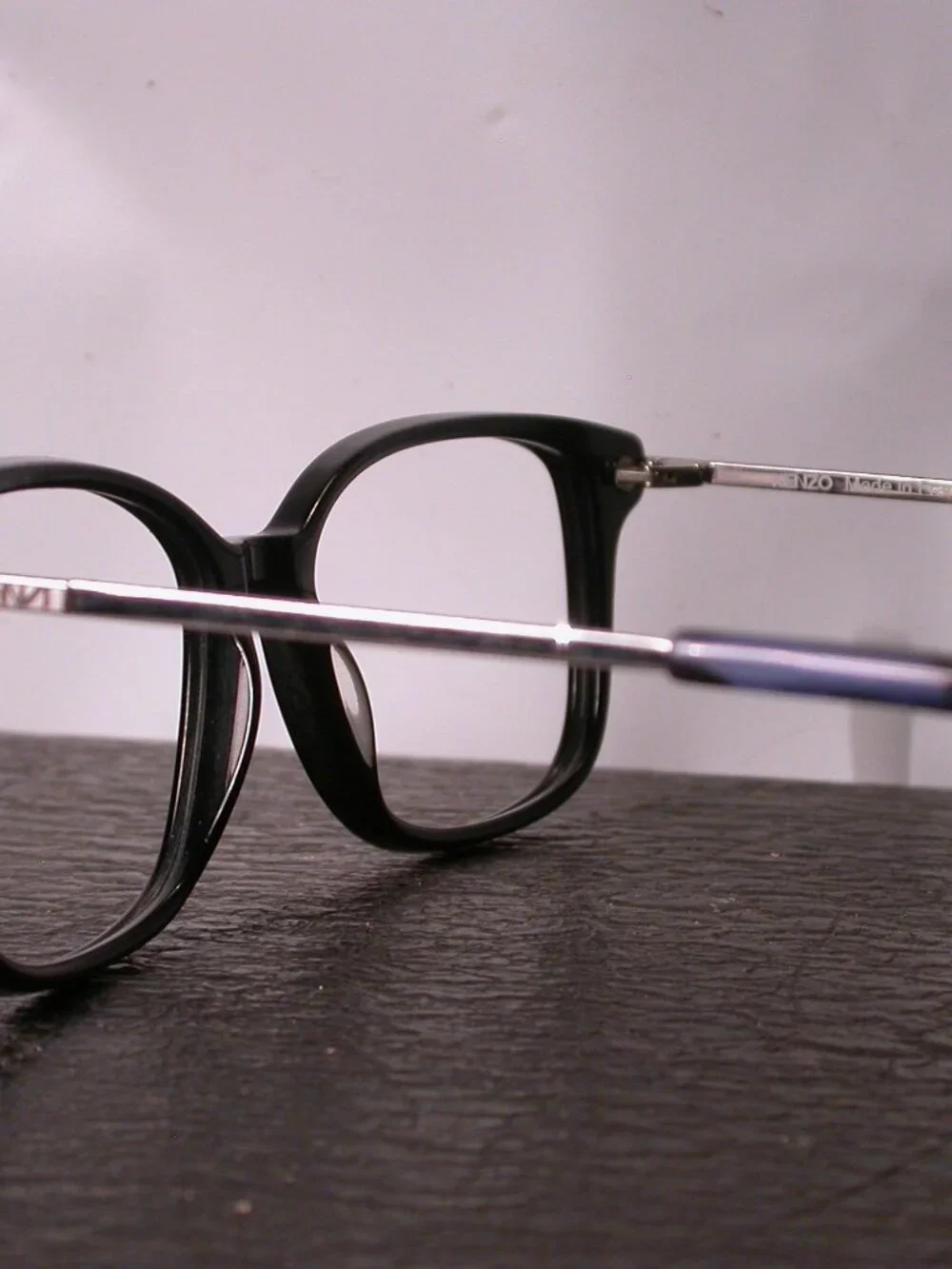 Kenzo Black and Blue Tortoise Stylish Eyeglasses Frames Made in France